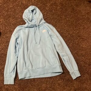 Medium, light blue, nike hoodie